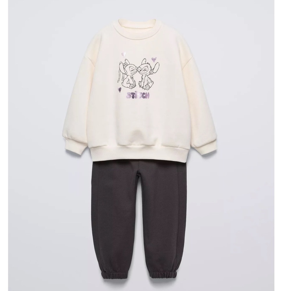 Zara Disney Lilo & Stitch Sweatshirt Jogger Set‎ - Size 1 1/2 Years